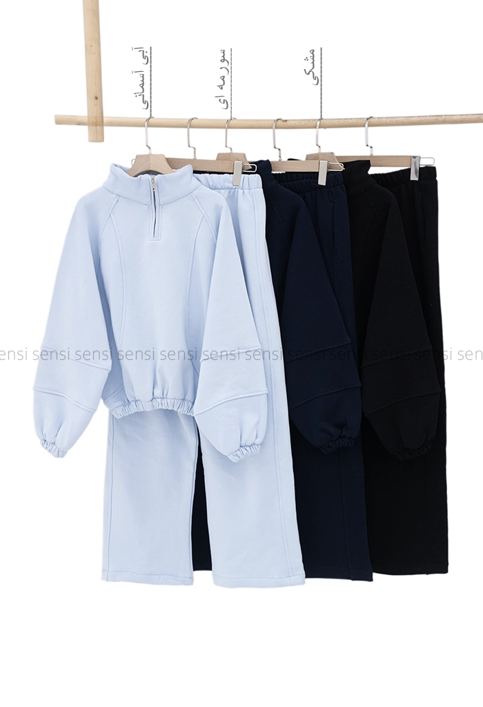 ست نیم زیپ کمر کش کد1005054